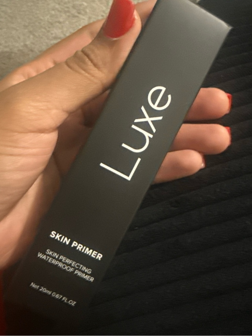 Luxe Skin Primer – Black Packaging with White Logo